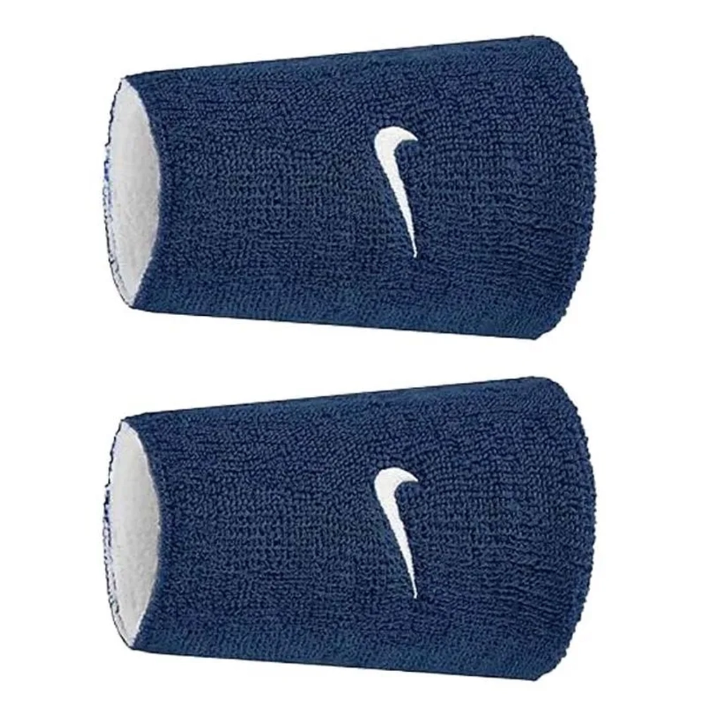 Напульсник теннисный Nike Swoosh Double Wide Reversible 2P - royal blue/white