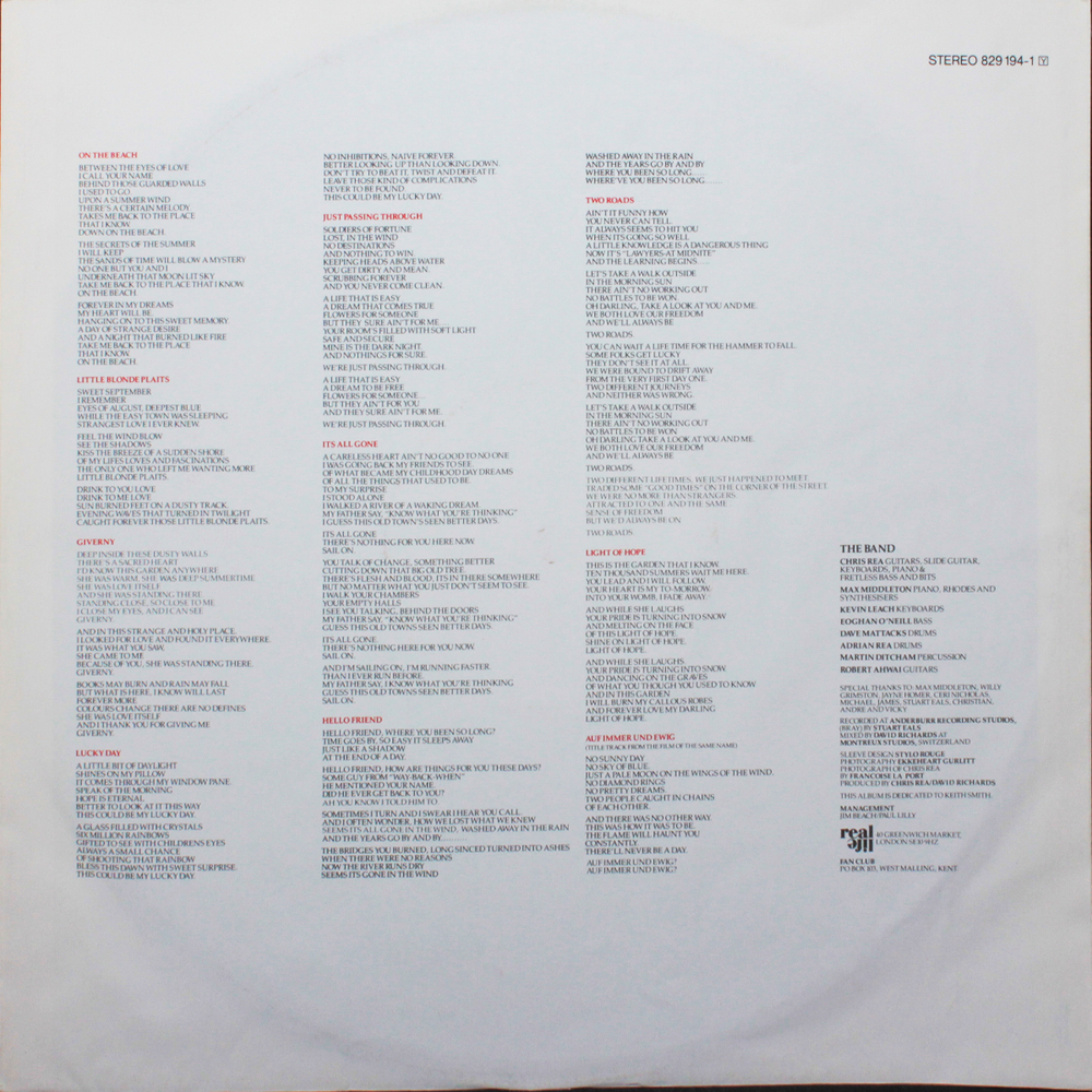 Chris Rea / On The Beach (LP)