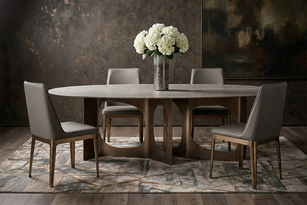 Стол обеденный Garda Decor Травертин (Travertine), столешница травертин 240*110*76 см