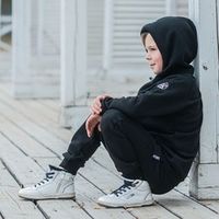 Толстовка с капюшоном "Уголь" подростковая утепленная