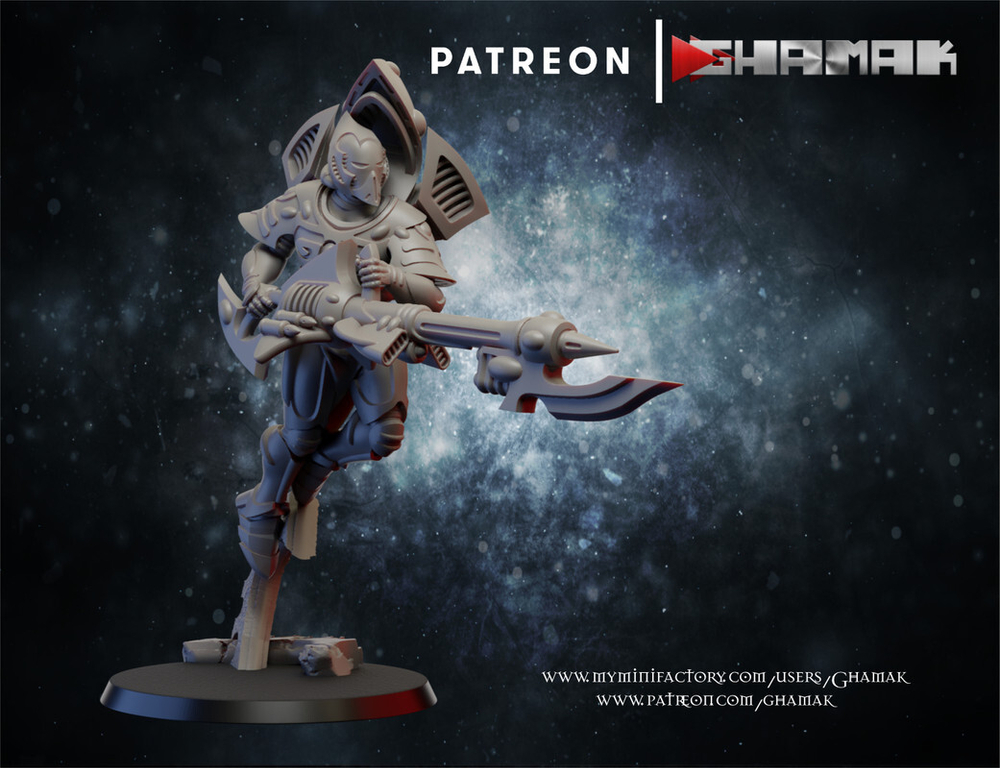 Aeldari Craftworlds Shadow Spectres Теневой Призрак №3 миниатюра для dnd, днд, pathfinder, фентези, Настольная игра, НРИ, Варгейм, РПГ