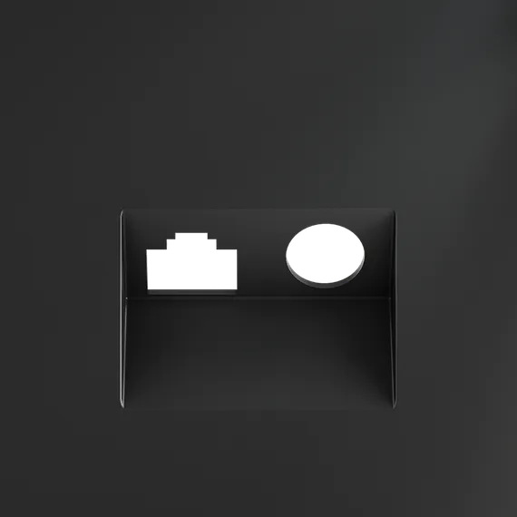 Накладка для розетки TV+RJ45 Voltum S70 Графит VLS002707