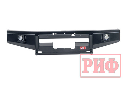 Бампер передний Toyota Land Cruiser 76/78/79 2007+ c доп. фарами, под штатную лебедку РИФ