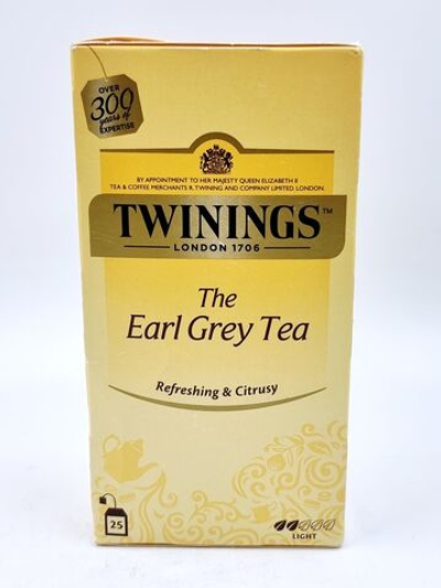 Чай черный Twinings Эрл Грей с бергамотом 25 пакетиков, 50 г (из Финляндии)