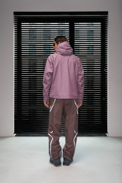 Брюки Blue Monte Geometric-Cut Laminated Trousers "Brown Coffee"