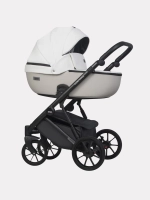 Коляска 2 в 1 Riko Basic Montana Ecco цвет 32 White-Light Silver (белый-св.серый)