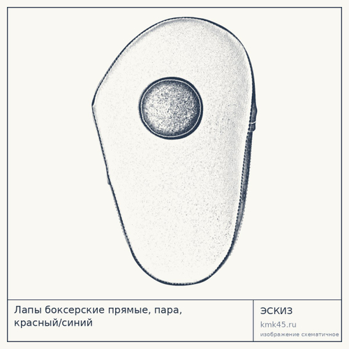 Лапы боксерские прямые, пара, красный/синий — от 740 ₽