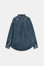 ДЖИНСОВАЯ РУБАШКА ZW COLLECTION — ZARA