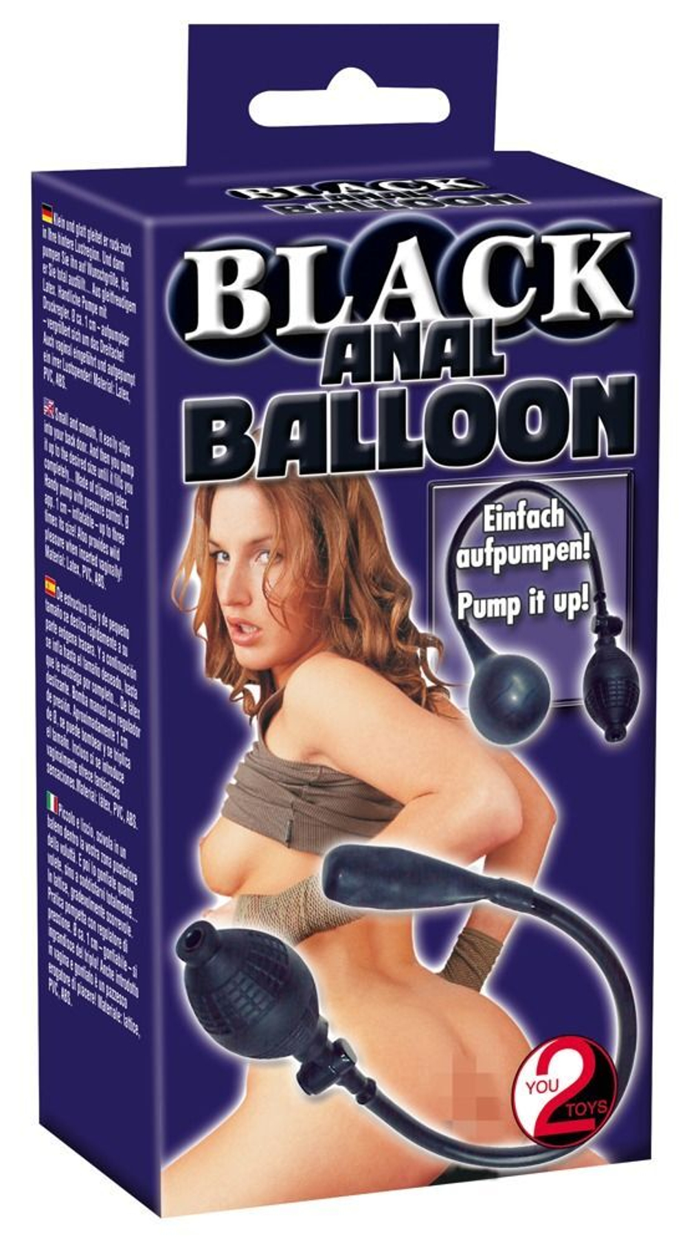 Черный анальный расширитель с грушей Simply Anal Balloon (Цвет: черный)