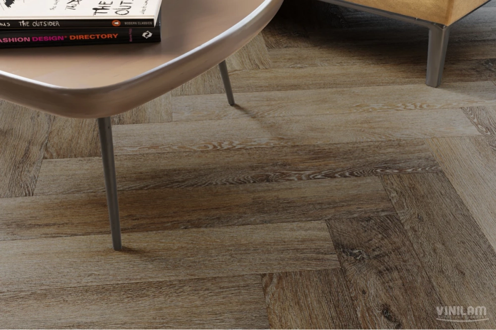 Кварц-винил Клеевой LVT Vinilam Parquet Herringbone Glue LVT 2,5 мм Паркет Тусон 2.79 м2