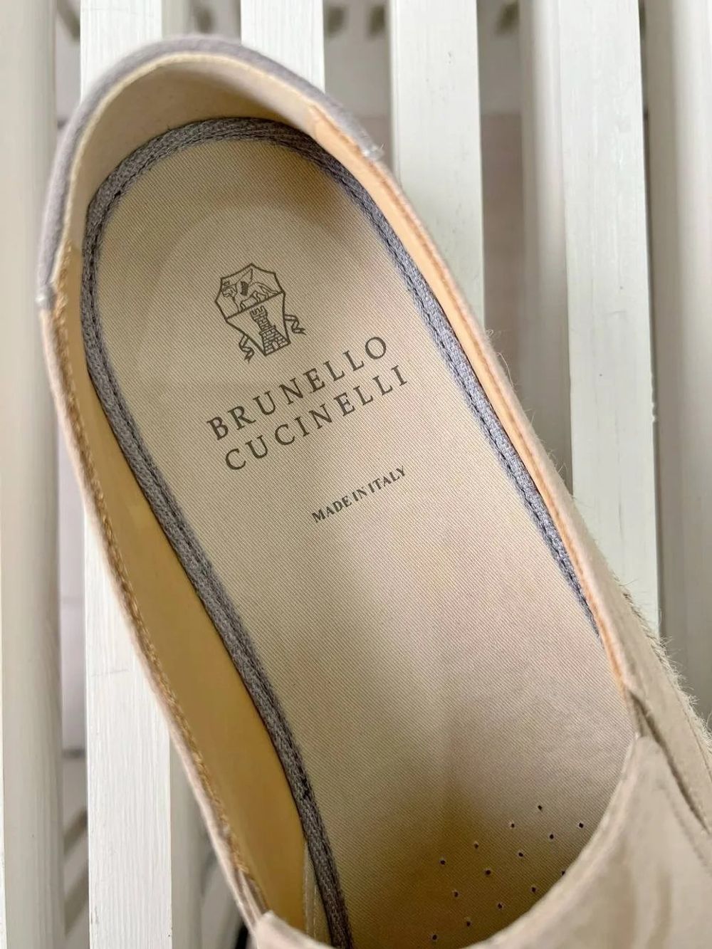 Замшевые бежевые эспадрильи Brunello Cucinelli Summer