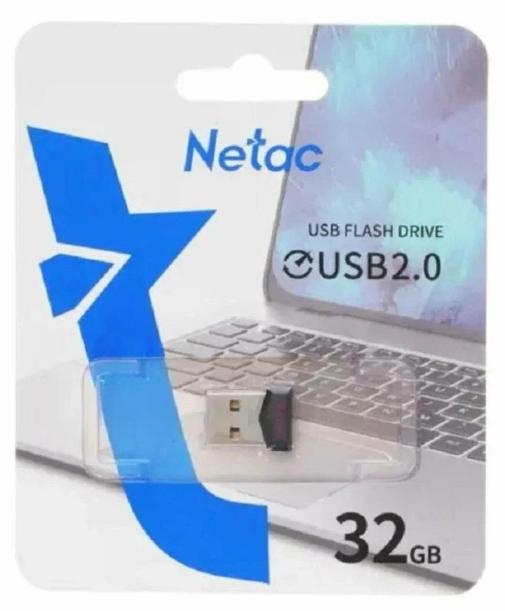 Флешка 32-GB NETAC mini чёрный