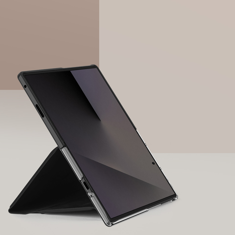 Чехол черного цвета из кожи для Samsung Galaxy Z Fold 8, серия Bril Series Case от Dux Ducis