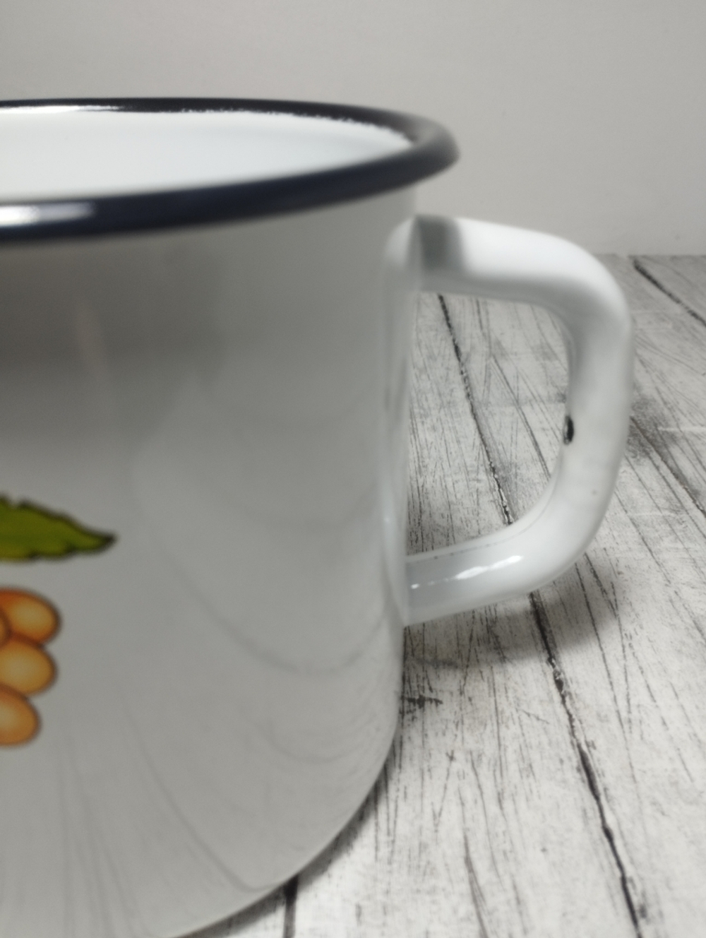Кружка 1 л эмаль с рисунком Фруктовый микс 0107/4