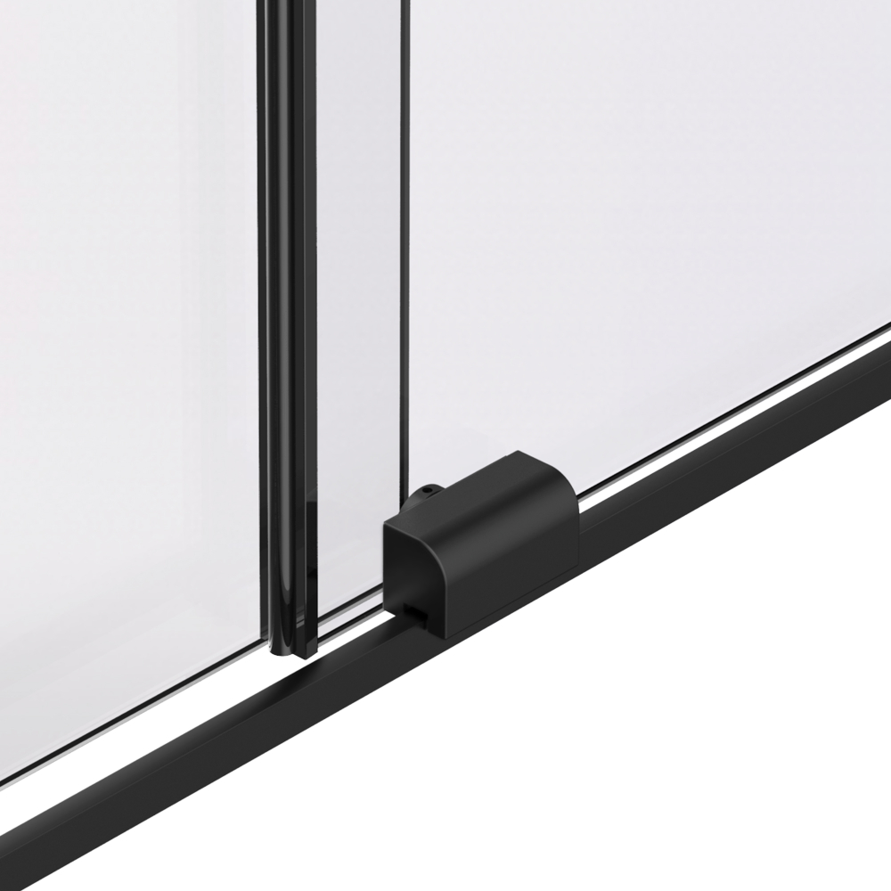 Душевая перегородка Vincea Волк-Ин (Walk-In) VSW-1WSL120GSB, 1200*2000, черный матовый, стекло янтарь