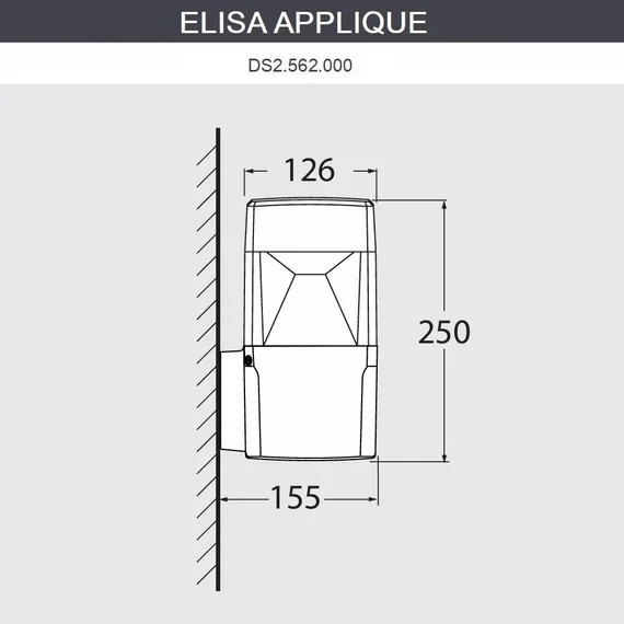 Настенный светильник уличный Elisa DS2.562.000.WXD1L Fumagalli