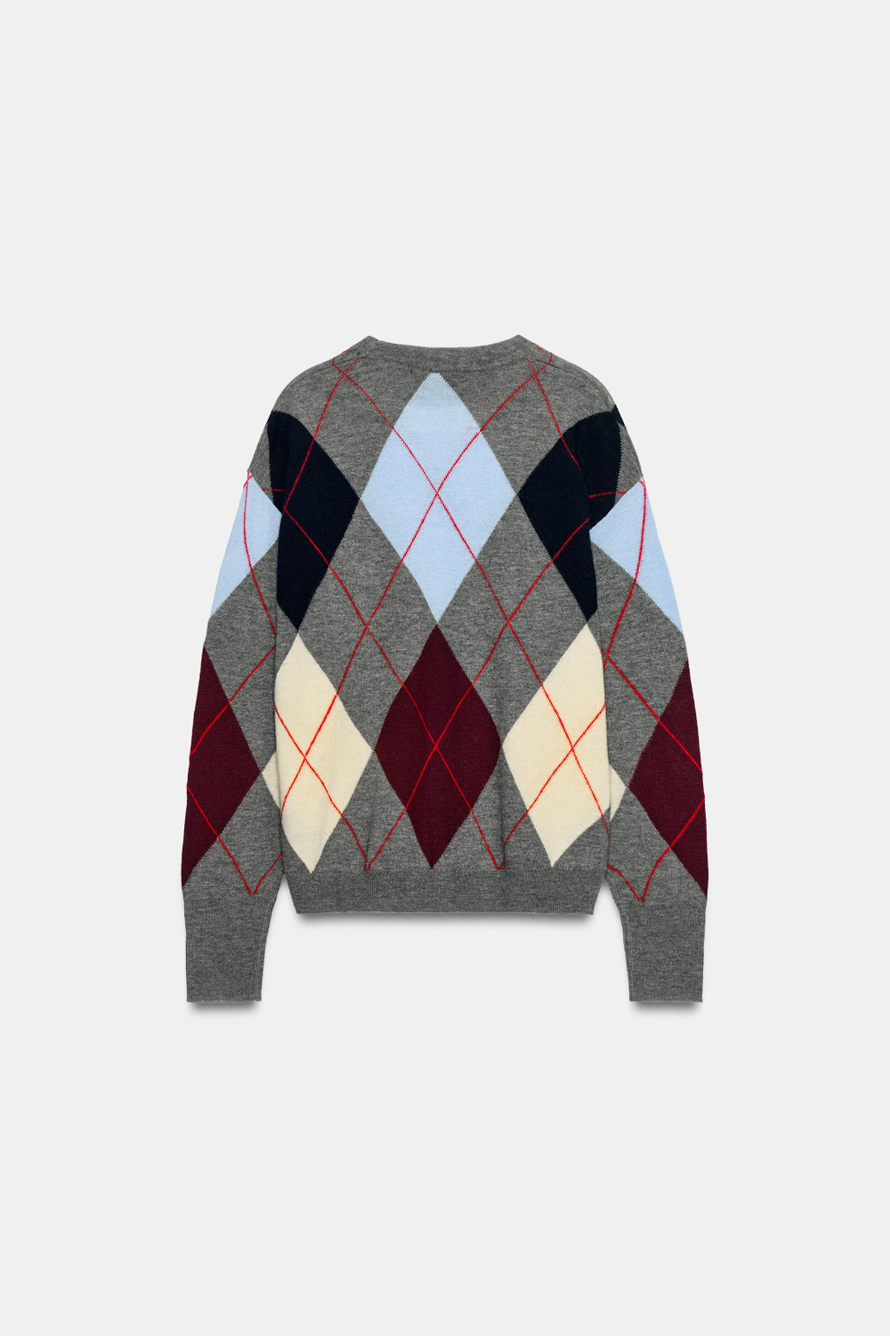 СВИТЕР ИЗ МЯГКОЙ ШЕРСТИ С РОМБАМИ — ZARA