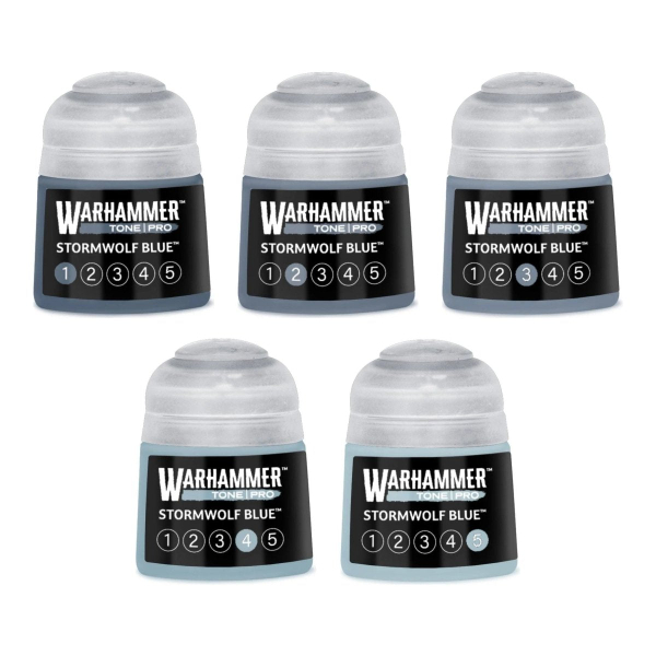 Набор красок Stormwolf Blue — Warhammer Tone Pro, 5 × 12 мл (ПРЕДЗАКАЗ)