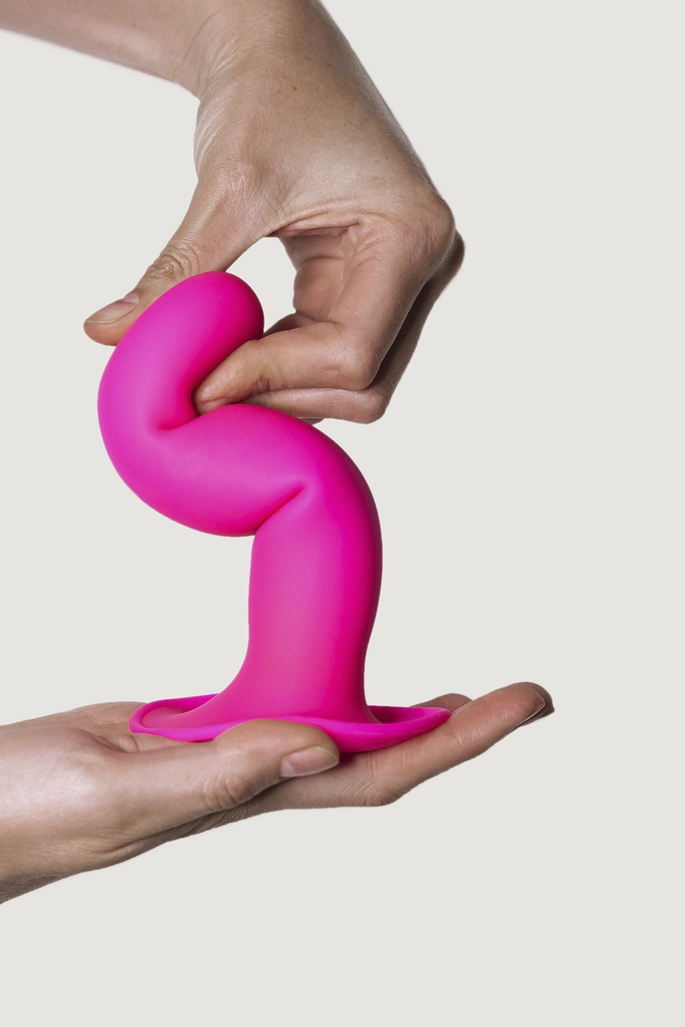 Дилдо на присоске с двойной плотностью Hitsens S04 Pink ADRIEN LASTIC DILDO DUAL DENSITY