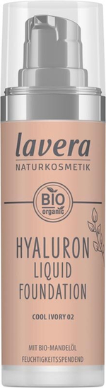 Жидкая тональная основа Hyaluron, цвет «холодный слоновая кость» 02 Lavera Naturkosmetik, 30 мл