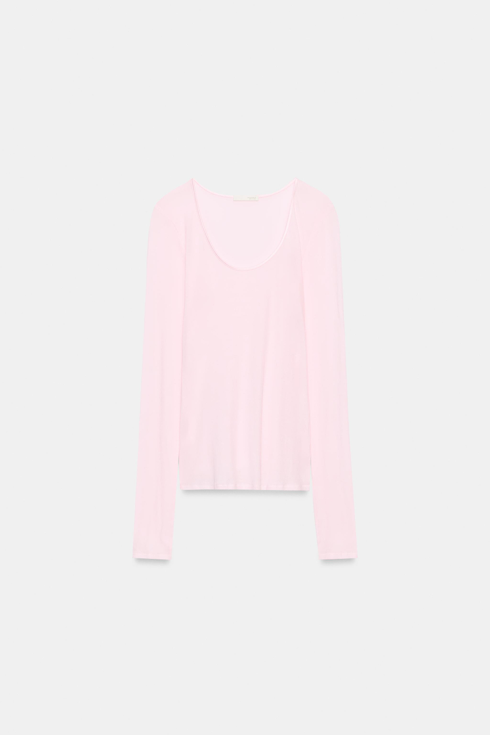 ХЛОПКОВАЯ ФУТБОЛКА С КРУГЛЫМ ВЫРЕЗОМ — ZARA
