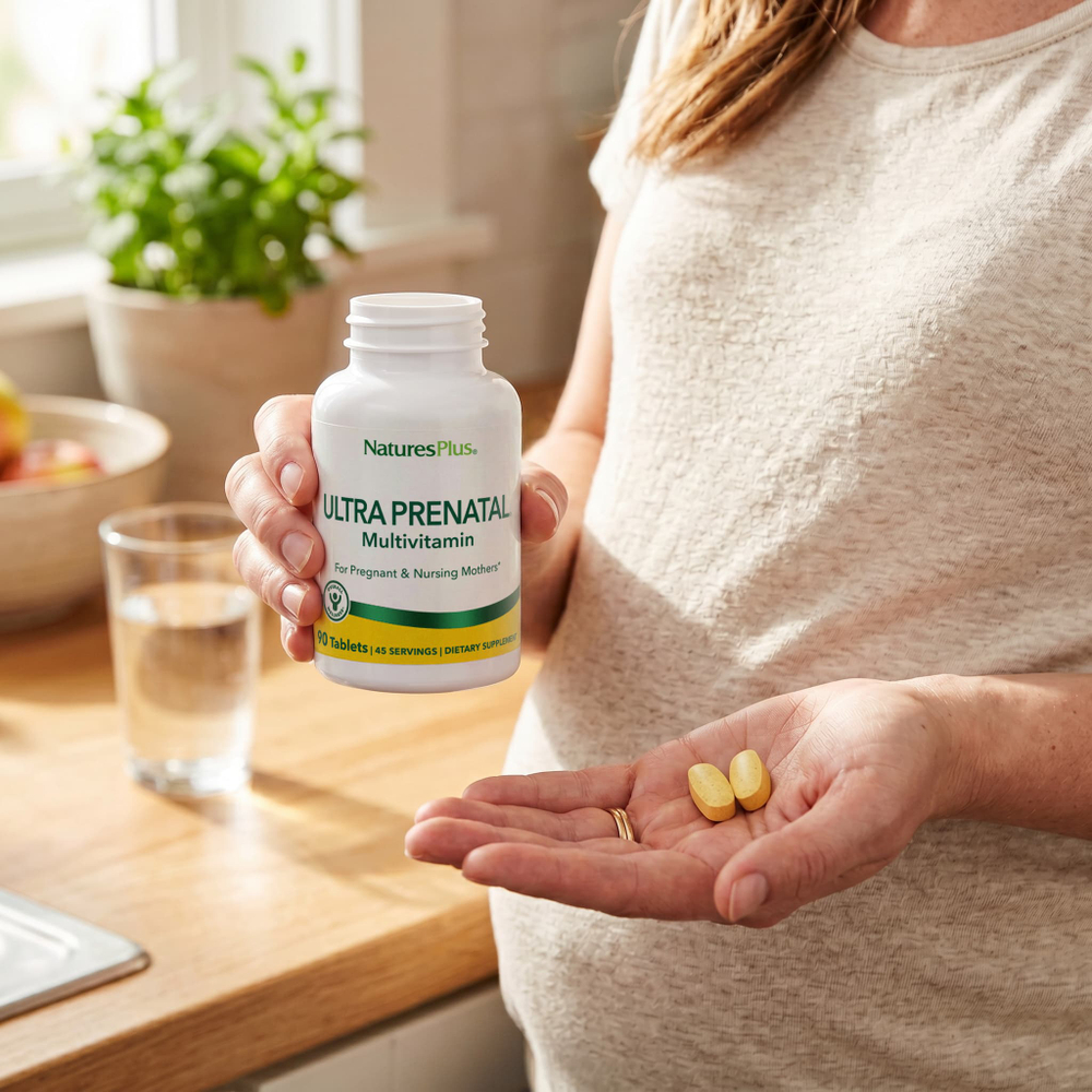 NaturesPlus, Ultra Prenatal®, мультивитамины, 90 таблеток
