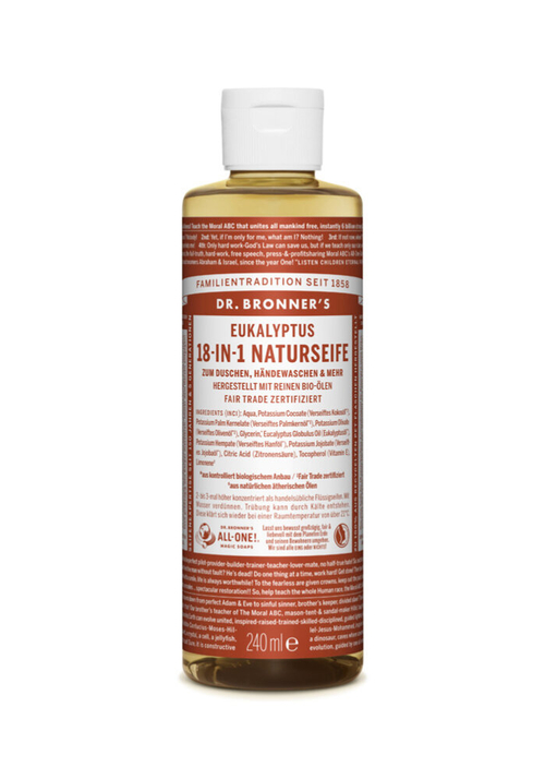 Натуральное мыло 18 в 1 с эвкалиптом Dr. Bronner’s, 240 мл