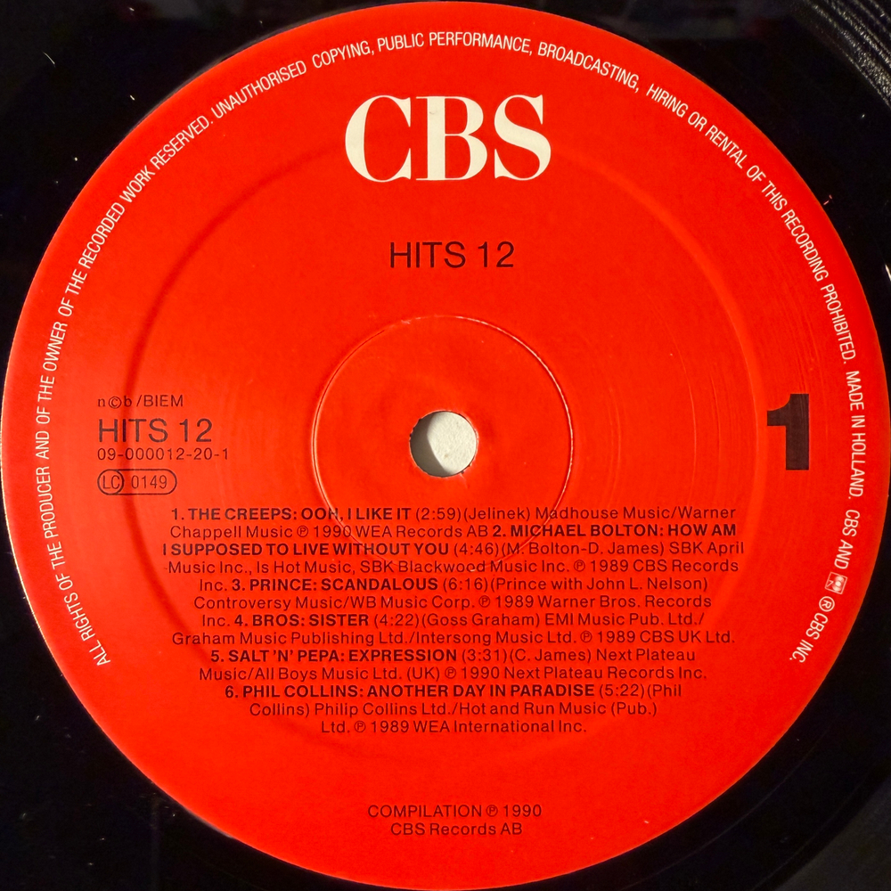 Сборник Hits 12 2LP (Голландия 1990г.)