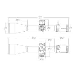 Прицел Vector Optics Tauron (Taurus) ED 5-50x60, SF, VCO-5 (MIL) - схема с габаритными размерами