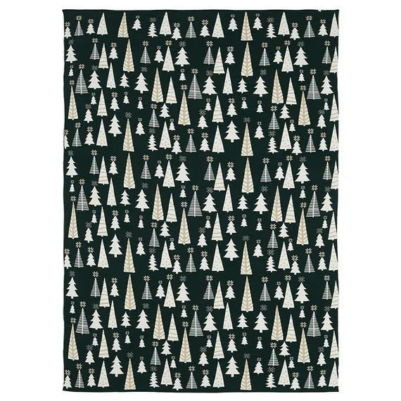 Плед из хлопка с новогодним рисунком whitewood из коллекции new year essential, 130x180 см