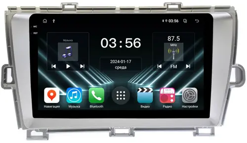 Магнитола для Toyota Prius 30 2009-2015 (правый руль) - FarCar S280 монитор 9.5" IPS на Android 13, CarPlay