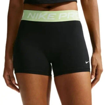 Женские Шорты теннисные Nike Pro Dri-Fit 365 Mid-Rise 3in - black/barely volt/white