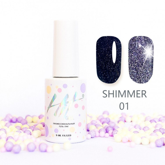 Гель-лак ТМ "HIT gel" №01 Shimmer, 9 мл