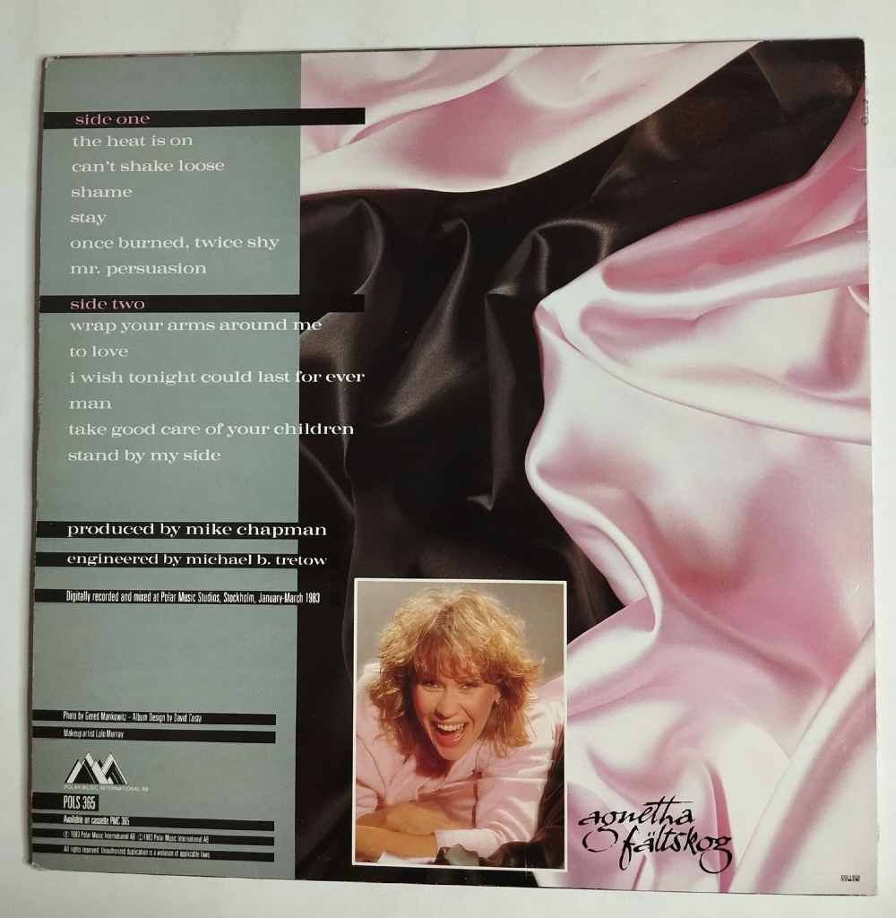 Винтажная виниловая пластинка LP Agnetha Faltskog (From ABBA) Wrap Your Arms Around Me (Sweden 1983)