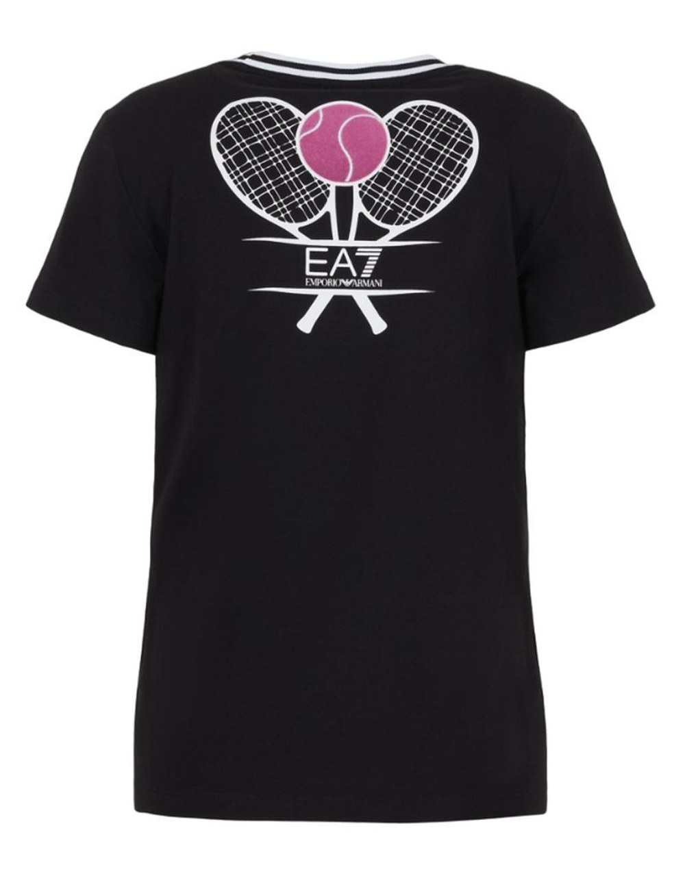 Женская теннисная футболка EA7 Woman Jersey T-Shirt - black