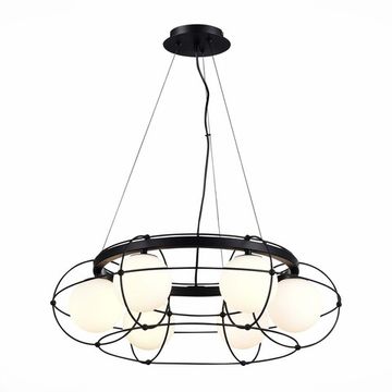 Люстра подвесная 6*G9 SL1189.403.06 чёрный/опал Beata ST-Luce