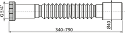 Гофра 5/4"×40 Alca Plast A740 металл