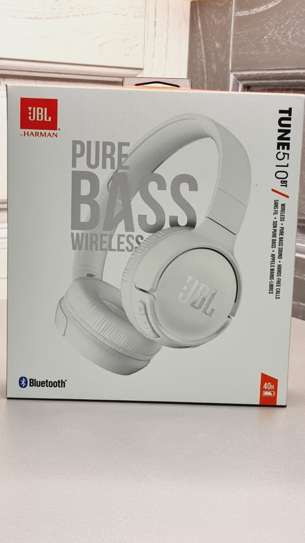 Bluetooth-наушники JBL Tune 510BT, белые