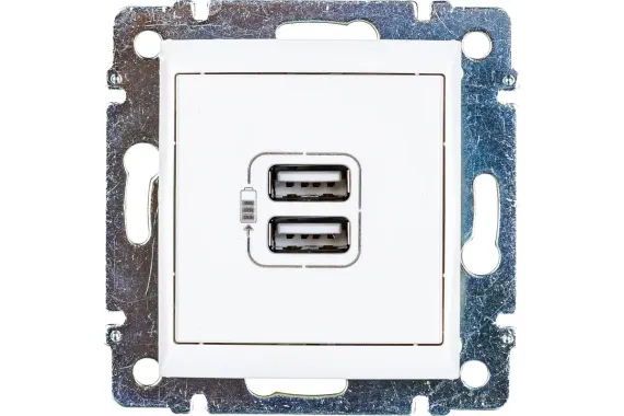Розетка USB Legrand Valena двойная 1500мА белый 25260