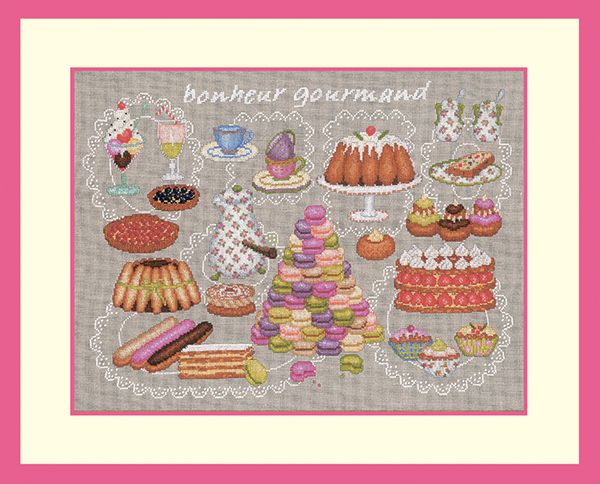 Набор для вышивания нитками Le Bonheur des Dames, Bonheur Gourmand (Счастье лакомки), 36х27 см