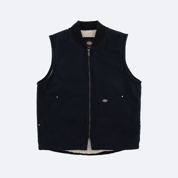Жилет Dickies Duck High Pile Fleece Lined Vest (stonewashed black) артикул: - купить в магазине Дайс