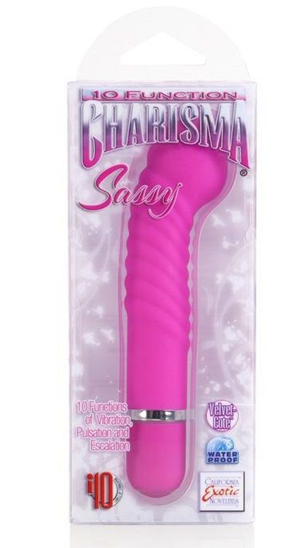 Розовый вибромассажер 10-Function Charisma Sassy - 19,75 см. (Цвет: розовый)