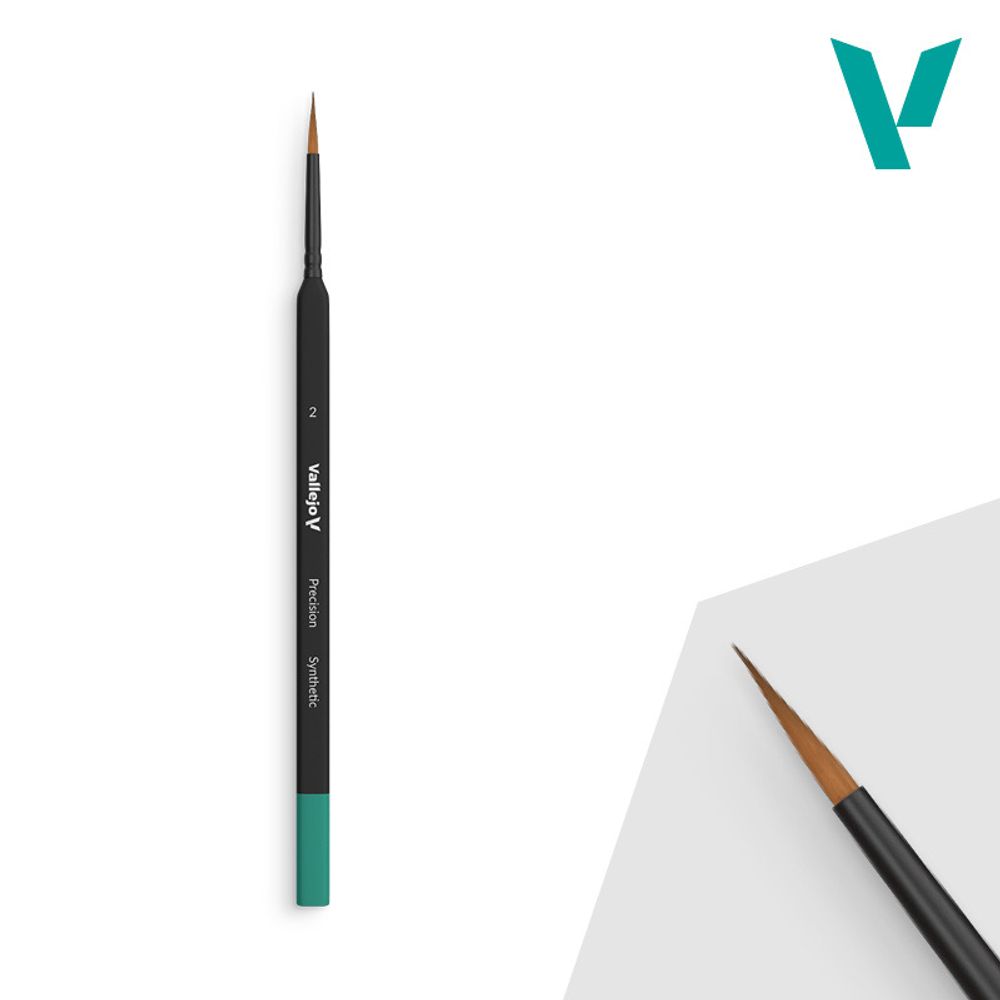 Round Synthetic Brush, Triangular Handle No. 2