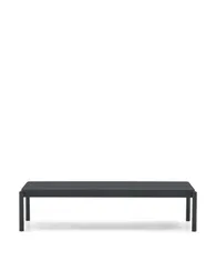 Журнальный столик Sorells из серого алюминия 63 x 149 см