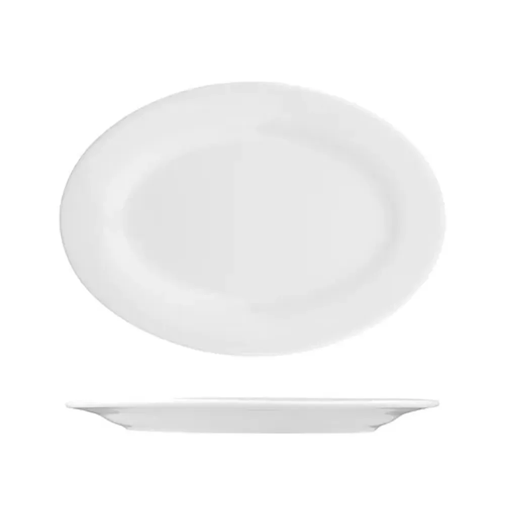 Блюдо овальное 30*21 см h2 см белое фарфор P.L. Proff Cuisine [4]