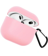 Чехол для Airpods 3 Gurdini силиконовый с карабином Розовый