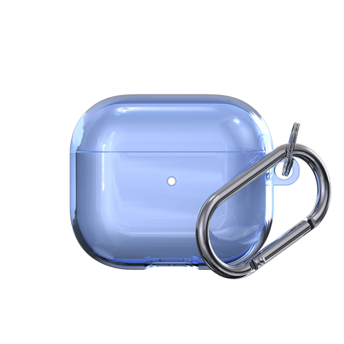 Чехол для наушников Apple AirPods 3, Light Blue (Голубой), с карабином