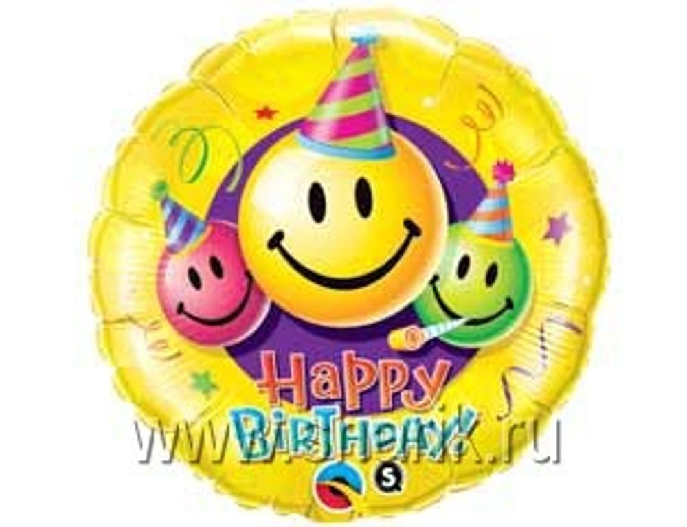 П 18" HB Улыбки разноцветные