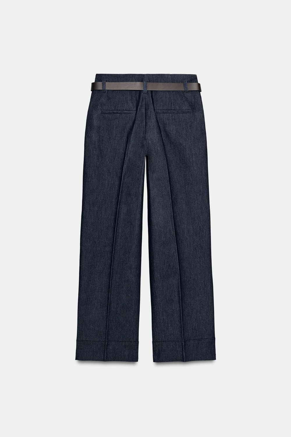 ZARA БРЮКИ С ОТВОРОТАМИ, ИНДИГО