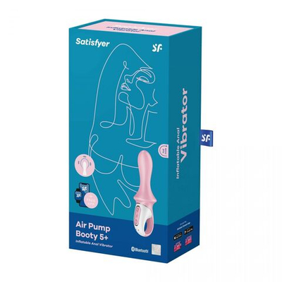 Розовый вибромассажер Air Pump Booty 5+ - 18,1 см. (Цвет: розовый)
